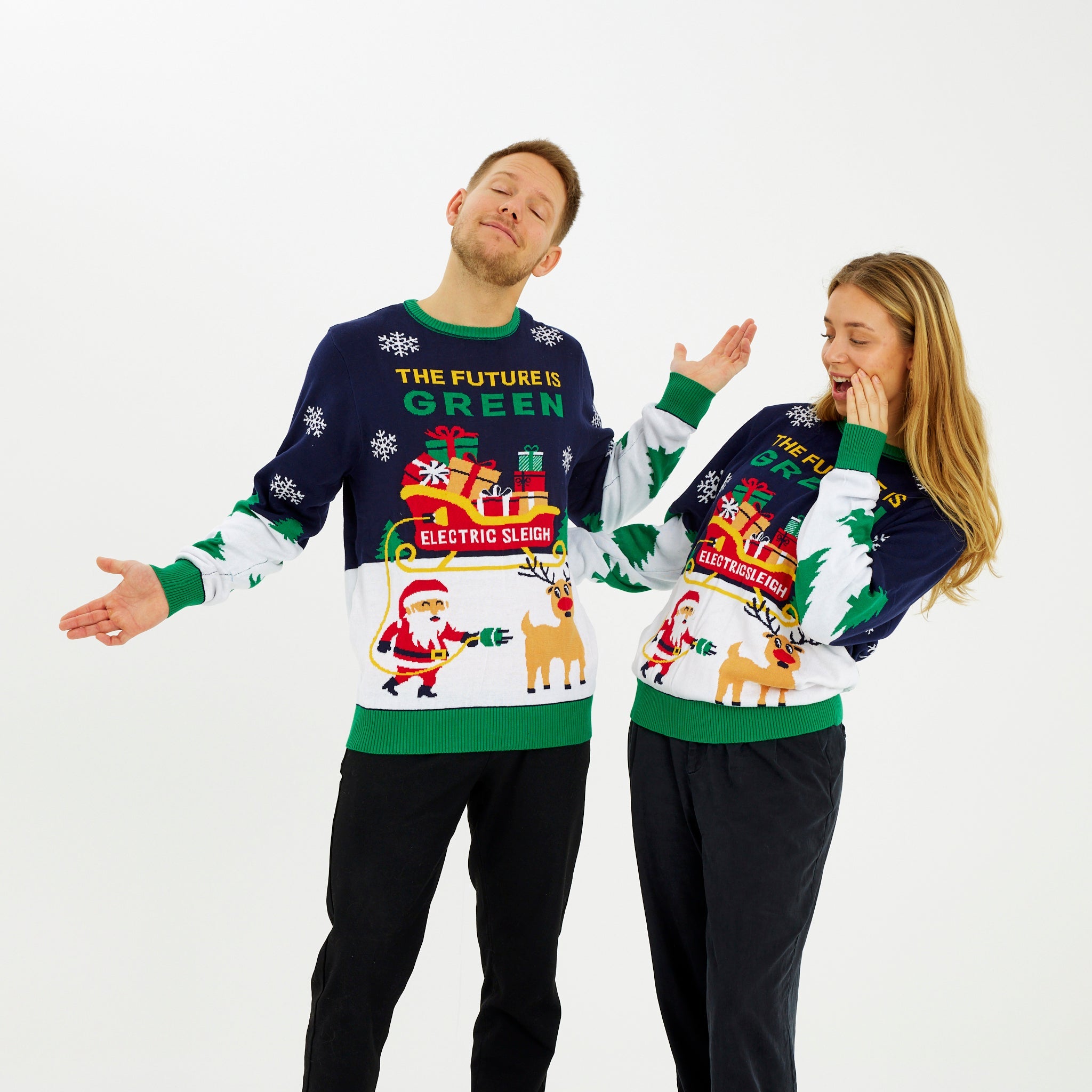 The Electric Christmas Sweater - Heren.